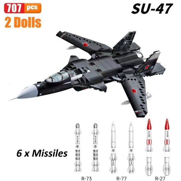 MOC NON  WW2 Airplane Soldier A10 Fighter Model Building Blocks J-20 Soldier Weapons Air Missile F18 Airaft Bricks Set Toy For Kid MOC Supply