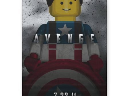 MOC  Compatible  Captain America  Movie Wall Art Canvas Art With Backing. on Sale