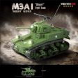 MOC  Compatible  WW2 Soldier Model Series World War II M3A1 Stuart Light Tank Collection Ornament Building Blocks Bricks Toys Sale