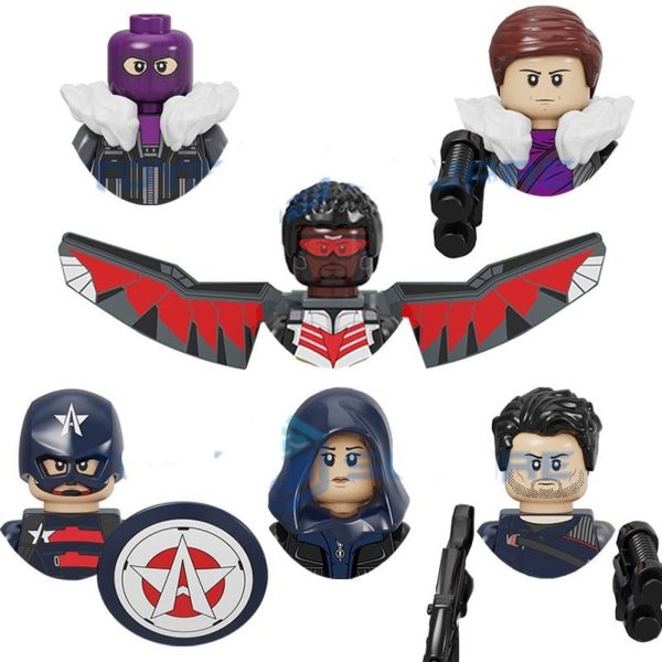 MOC  Compatible  The Falcon Winter Soldier Baron Zemo U.S.Agent Model Building Blocks MOC Bricks Set  toys Kids Cheap