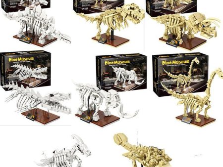 MOC NON  Jurassic dinosaur world Tyrannosaurus Rex fossil skeleton model  s DIY assembled educational building blocks toy Cheap