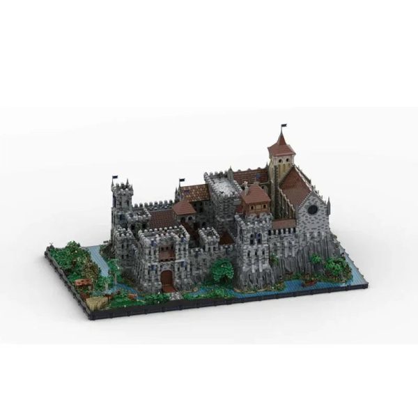 MOC-131299 Jumbo Oversized Complete Medieval Castle Building Block Model 112744 Building Block Parts Kids Birthday Toy Gift Supply