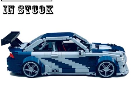 MOC NON  New E46 M3 GTR Need for Speed MOST WANTED Supear Racers Vehicles MOC-140344 Building Blocks Bricks Toy Kids Boy Hot on Sale