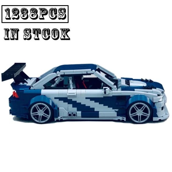 MOC NON  New E46 M3 GTR Need for Speed MOST WANTED Supear Racers Vehicles MOC-140344 Building Blocks Bricks Toy Kids Boy Hot on Sale