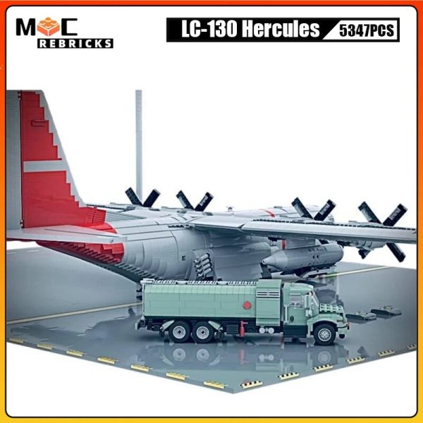 MOC NON  MOC Military US Air Foe Variant LC-130 Heules Transport Airaft MOC Building Blocks Large Airplane Model Bricks Toys Kid Online Hot Sale