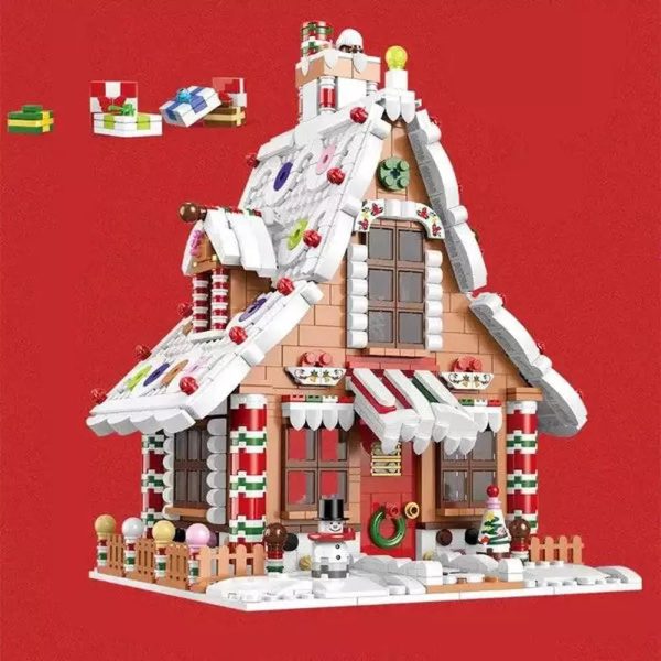 MOC  Compatible  1455 Pcs City Christmas House House Building Blocks Friends Music Box Castle Train Santa Claus Tree Bricks toys Kids For Cheap