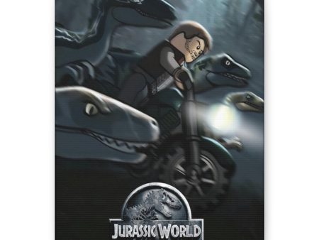 MOC  Compatible  Jurassic World  Movie Wall Art Canvas Art With Backing. Online Sale