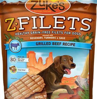 Zuke s Z-Filets Grilled Beef Dog Treat 92g Supply