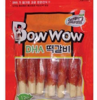 Bow Wow Pork Roll Meat Stick Dog Treat 6ct For Cheap