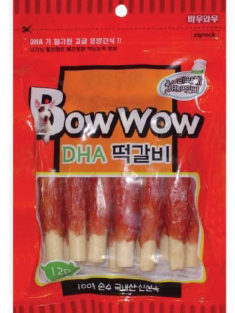 Bow Wow Pork Roll Meat Stick Dog Treat 6ct For Cheap