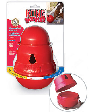 Kong Wobbler Dog Food And Treat Dispenser Large Online Hot Sale