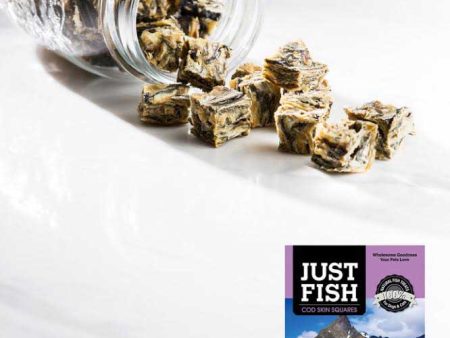 Just Fish Cod Skin Squares All Natural & Hypo-Allergenic Treats For Dogs & Cats 100g Online