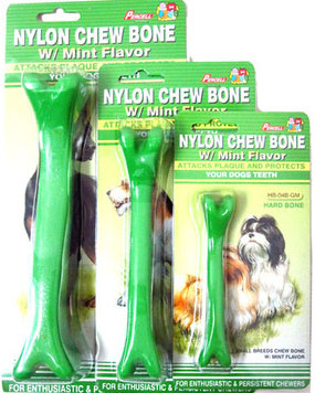 Percell Nylon Green Mint Chew Hard Bone Medium Online Sale