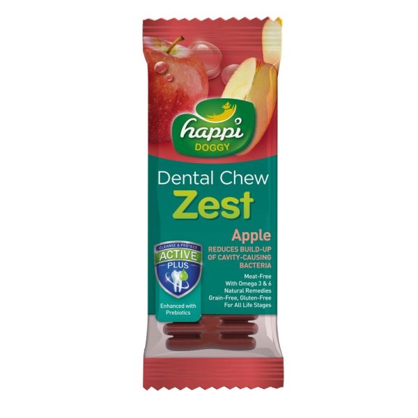 10 FOR $12: Happi Skippi (Doggy) Zest Apple 4 Inch Dental Dog Chew 25g Online Hot Sale