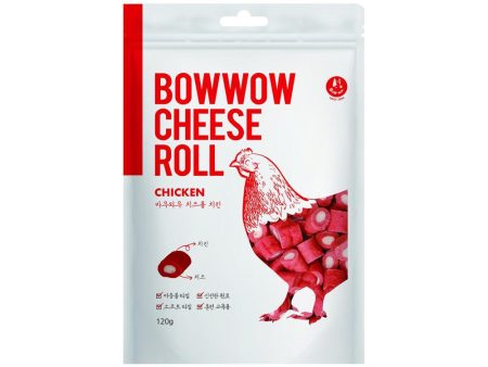 Bow Wow Chicken Cheese Roll Dog Treat 120g For Cheap