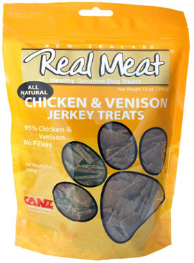 Real Meat All Natural Chicken & Venison Jerky Dog Treats 4oz Online Sale