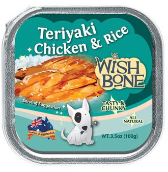 Wishbone Grain Free Teriyaki Chicken & Rice Tray Dog Food 100g For Discount