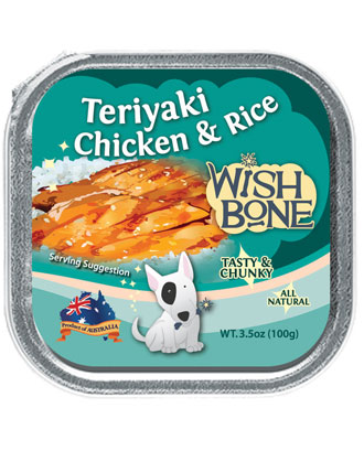 Wishbone Grain Free Teriyaki Chicken & Rice Tray Dog Food 100g For Discount