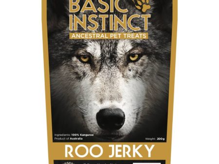 Basic Instinct Roo Jerky Dog Chew Treats 180g For Sale