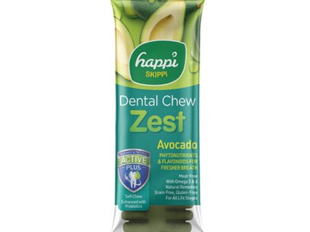 10 FOR $12: Happi Skippi (Doggy) Zest Avocado 4 Inch Dental Dog Chew 25g For Cheap