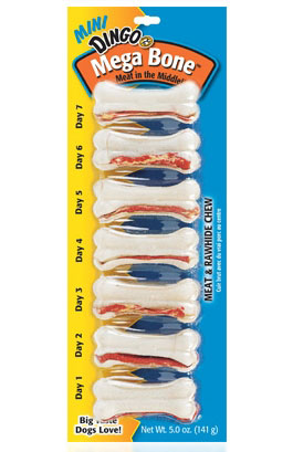 Dingo Mega Rawhide Bone Minis 7ct For Cheap