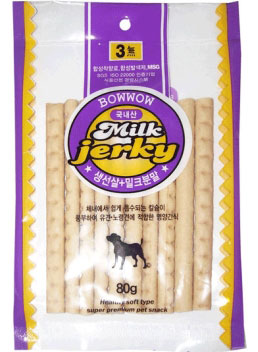 Bow Wow Milk Jerky Dog Treat 80g Online Sale