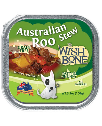 Wishbone Grain Free Australian Roo Stew Tray Dog Food 100g Sale