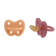 2 Pack Colorful Natural Rubber Pacifier 3-36 months Fashion