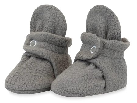 Cozie Fleece Baby Booties - Gray Supply