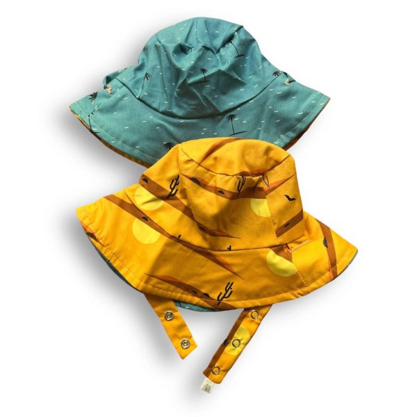 Organic Reversible Bucket Sun Hat - Desert Oasis For Cheap