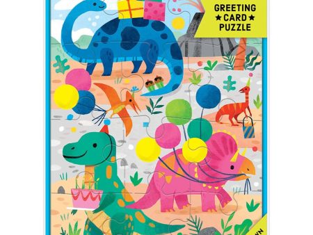 Greeting Card Puzzle - Dino Party For Discount