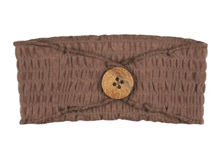 Button Headband - Latte Online now