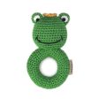 Handmade Crochet Teething Ring Rattle - Frog Prince Hot on Sale