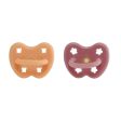 2 Pack Colorful Natural Rubber Pacifier 3-36 months Fashion