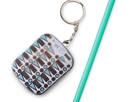 Reusable Silicone Straw + Keychain Case Online now