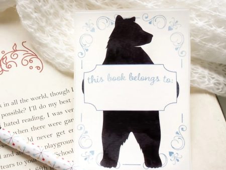 Blue Bear Bookplates Set of 10 Sale