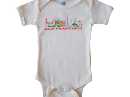 SF Cityscape Short Sleeve Bodysuit Hot on Sale