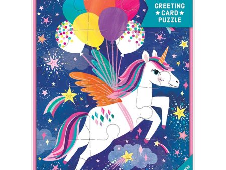 Greeting Card Puzzle - Unicorn Party Supply