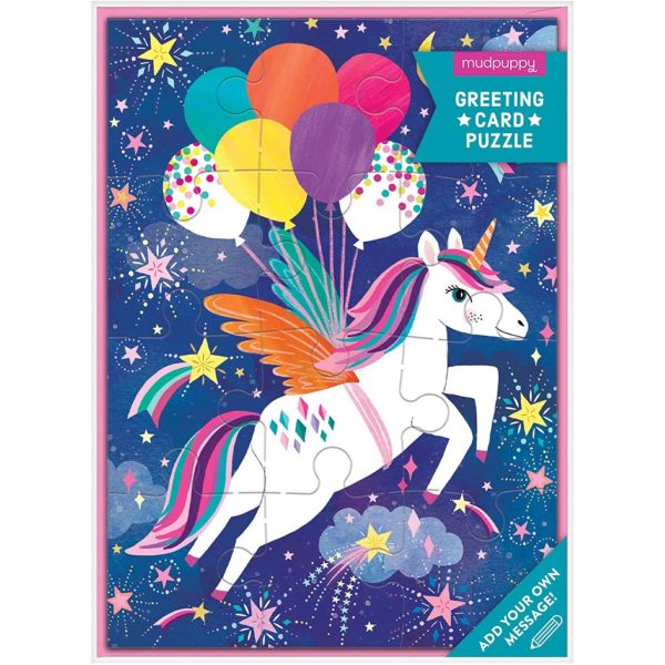 Greeting Card Puzzle - Unicorn Party Supply