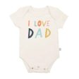 I Love Dad Organic Graphic Bodysuit For Cheap