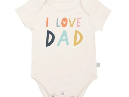 I Love Dad Organic Graphic Bodysuit For Cheap