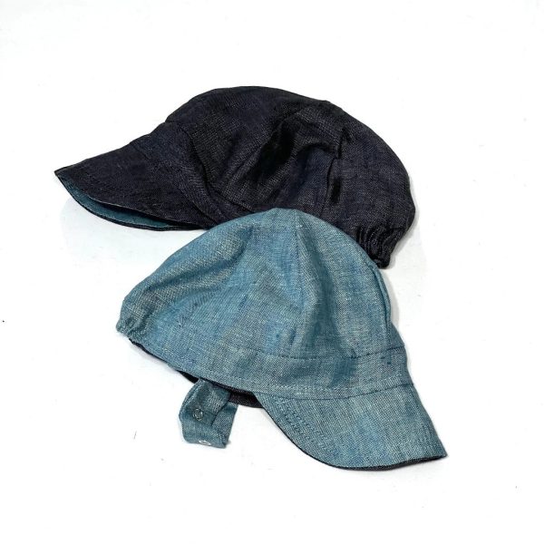 Organic Reversible EcoCap Sun Hat - Seaside Linen Hot on Sale