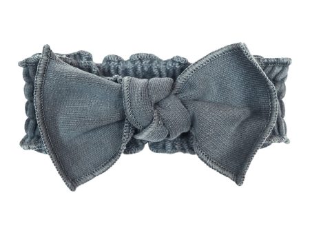 French Terry Tie Headband - Moonstone Online Hot Sale